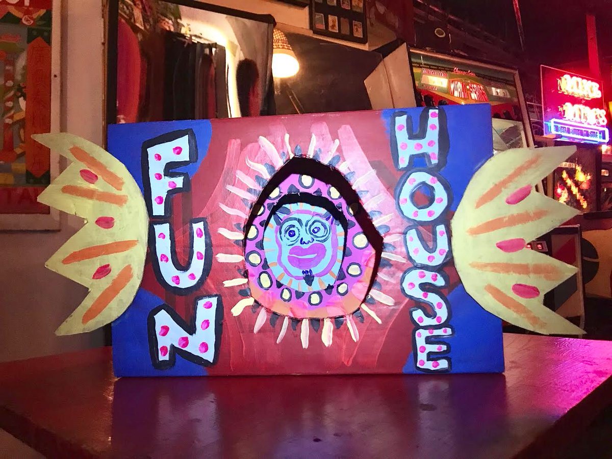 crankyyellow's tweet photo. FUNHOUSE 🤡👺🤖We invite you to explore &amp; contribute to this group art-installation exhibit. On view in @beatnikbobs 6/7/19 thru 6/28/19. Join us for an opening reception on June 7th ;) FUNHOUSE is produced by Art City + Cranky Yellow. General City Museum admission. @citymuseum https://t.co/qbVpQffTa3
