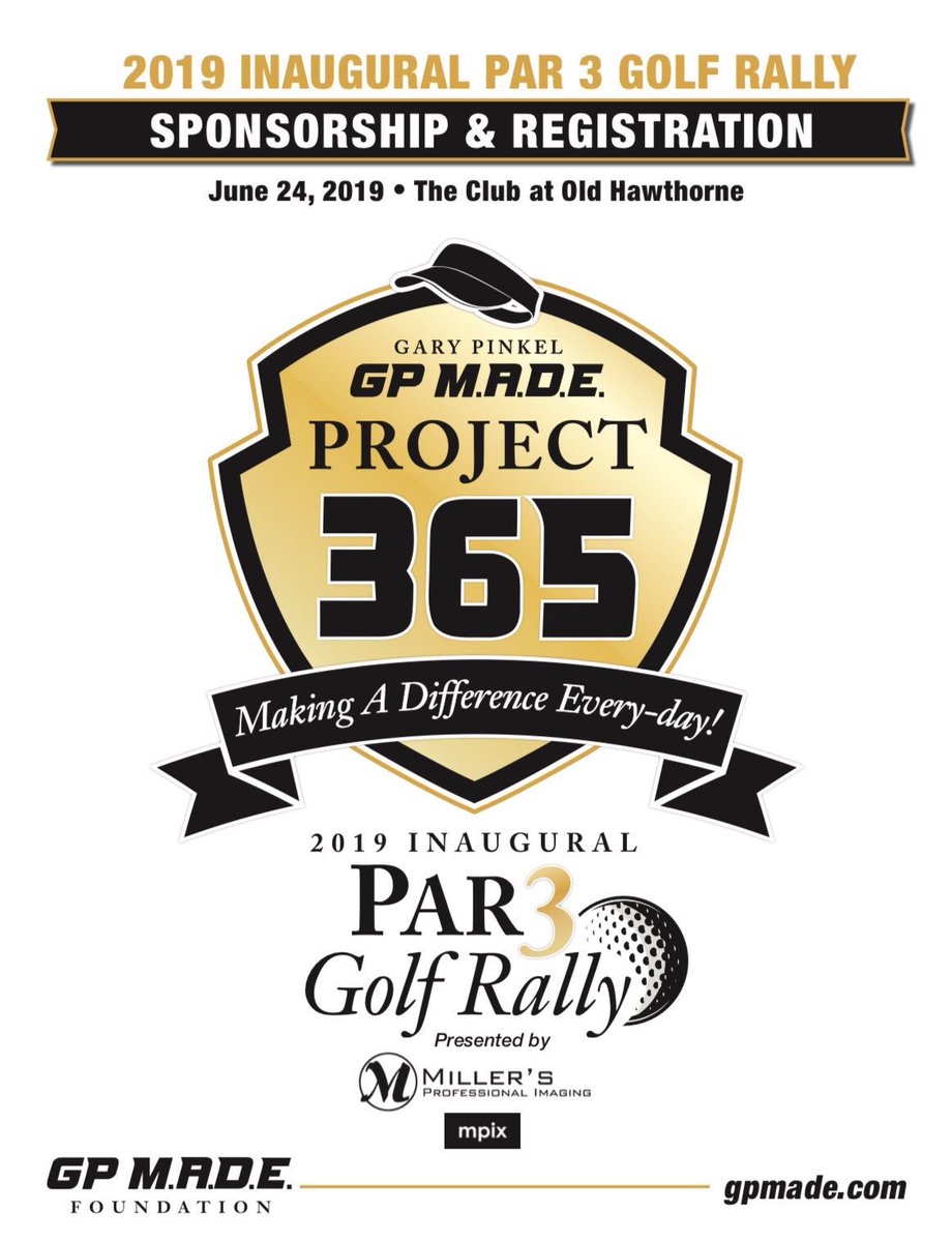 gpmade_'s tweet photo. The countdown is on! Only 20 days until the 2019 Inaugural Par 3 Golf Rally! Become a GP M.A.D.E Founding Member by donating today at https://t.co/sKjndqY8u7! #gpmadefoundation https://t.co/Eej3CZhyCP
