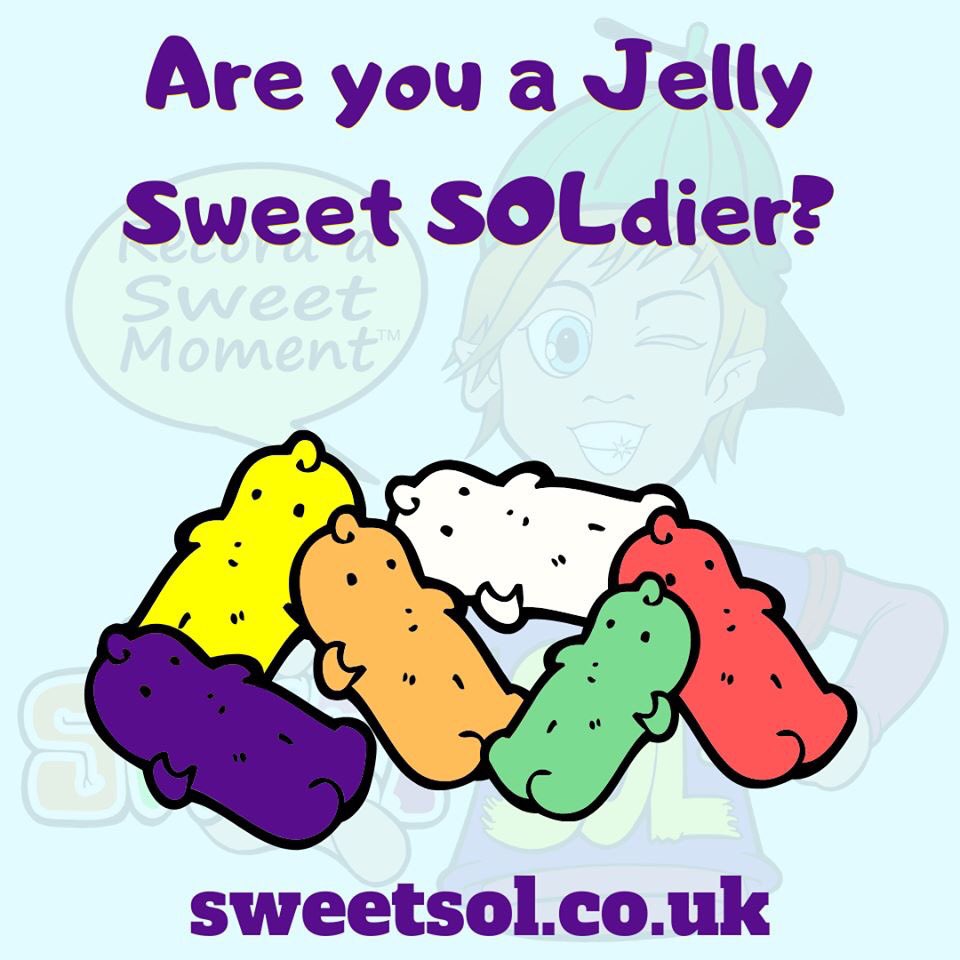 sweetsweetsol's tweet photo. Are you a Jelly Sweet SOLdier?
If so, go to Sol's sweet page where you'll find all the fruit bursting flavours of our jelly sweets then choose your packaging & get it delivered :)
Here's the link: https://t.co/i7Y5GS569n
#SweetSol #WhatWouldSolDo #TuesdayThoughts #Jelly https://t.co/NxA0f6gEru