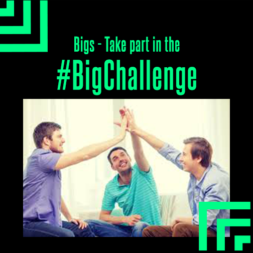 60 Men in 60 Days campaign. Tag 2 friends who would be great Bigs and we'll enter you to win a weekly prize. Include photo of you and your Little if you can. #BigChallenge to enter.