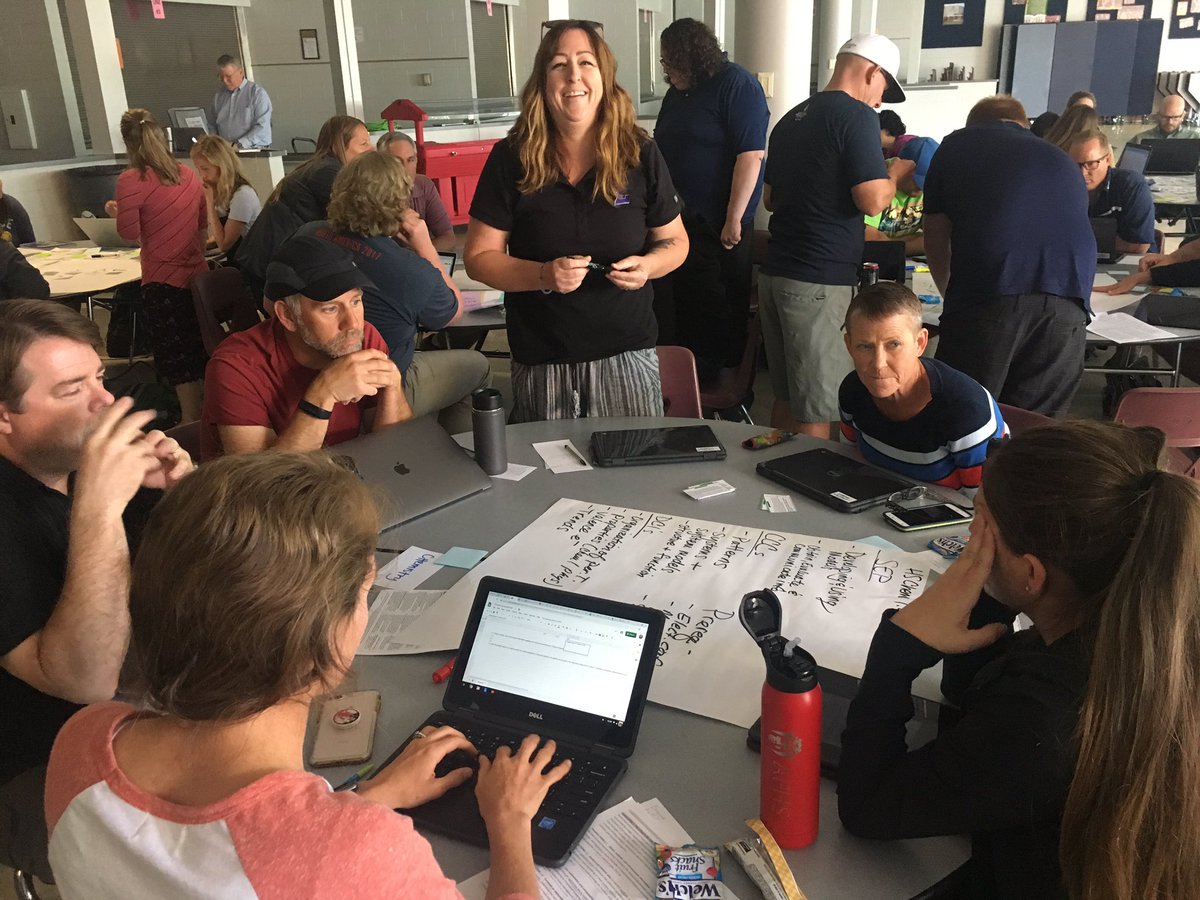 ashrusson's tweet photo. So much greatness! #asdscience teachers are busy brainstorming the essentials for assessment with 3D science. Notice 👀 the emphasis on CCCs and SEPs as well as DCIs. #asdvision19  @MichelleOrmond https://t.co/lF7DNXjh6U