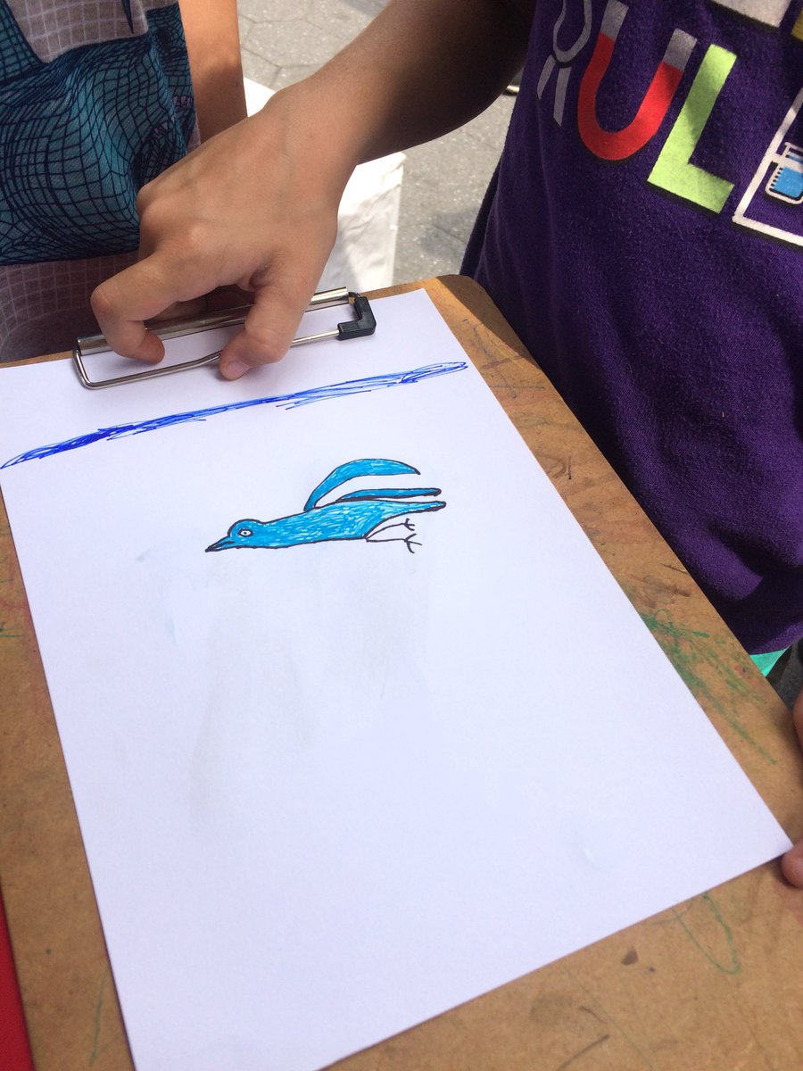 WSPEcoProjects's tweet photo. Young artists flocked to the #EXPLOREBIRDS table at last weekend’s @WorldSciFest to draw a Blue Jay. 
#washingtonsquarepark #worldsciencefestival #WSF19 https://t.co/jRlRPHHvFZ