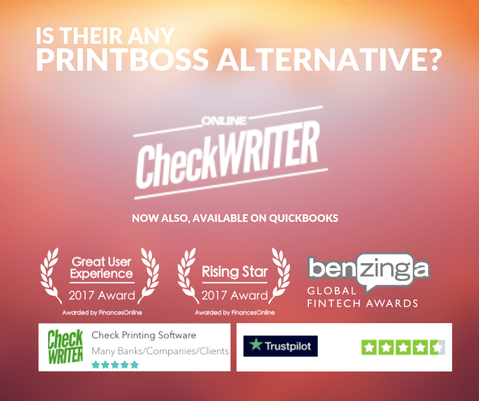 webcheckwriter's tweet photo. https://t.co/0PFALqBiq4 PrintBoss Alternative is now available and it's way easy, introducing Online Check Writer. Check Printing Software which is loaded with features and also integrated with Quickbooks. TRY IT NOW! #cloudbased #checkprinting #printboss #alternative https://t.co/wdSykxolhV