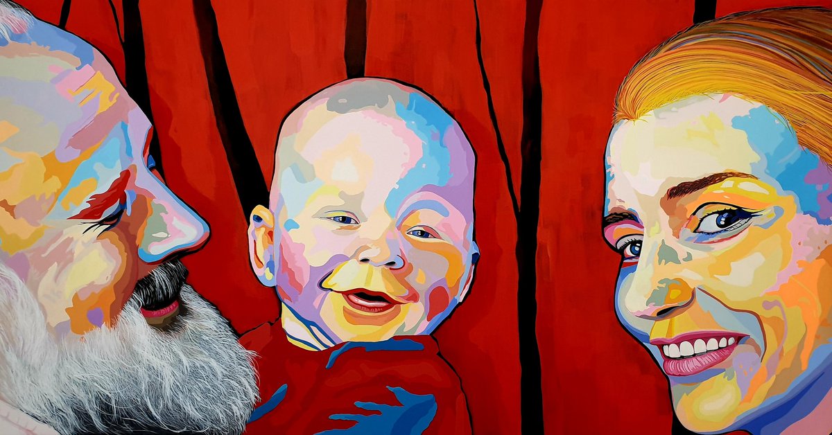 Commissioned Family Portrait. Size 90x180cm, acrylic on linen. Very happy to have been given the opportunity to paint this. #painting #familyportraits #instagramart #artofinstagram #portraitvision_ #modernportrait #contemporaryart #contemporaryarts #contemporaryportrait