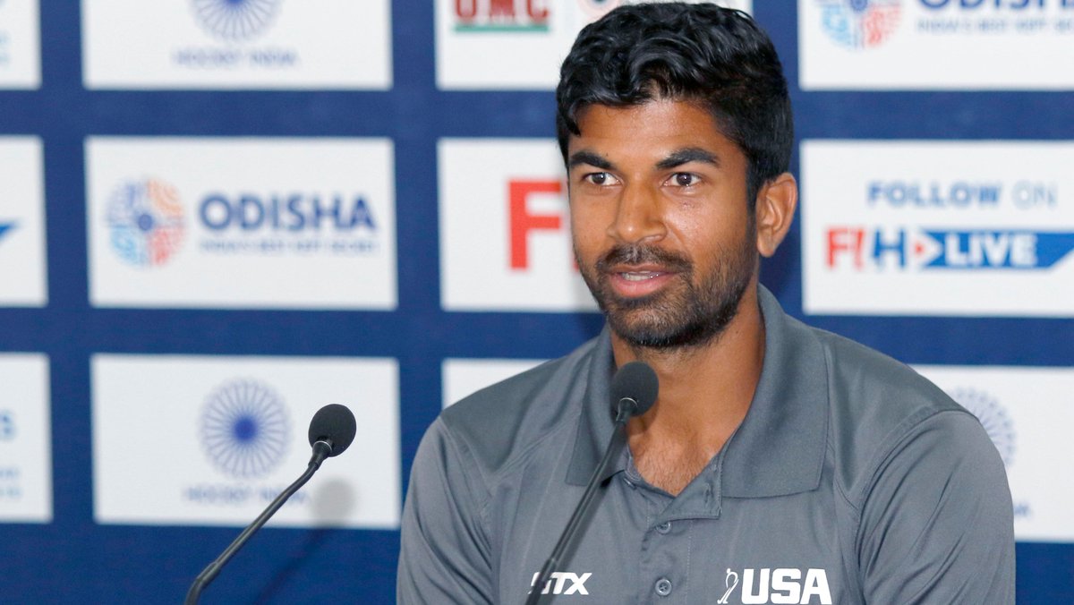 FIH_Hockey's tweet photo. USA captain Ajai Dhadwal: “The team chemistry is really good and the team is getting confident. Hopefully we can take one game at a time and focus on our task. Our goal is to qualify, therefore to get to the Final.” 
#FIHSeriesFinals
Bhubaneswar, Odisha, India. 
@USAFieldHockey https://t.co/8R6FrL4D6p
