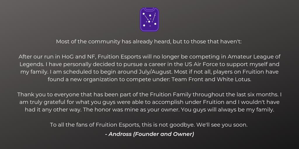 Fruition Esports tweet media