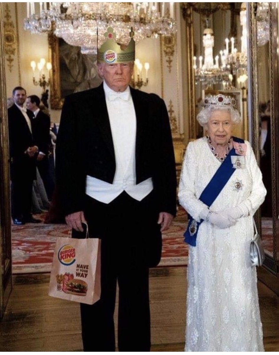 MeredthSalenger's tweet photo. Dear England, apologies to your Queen. #HEisnotUS https://t.co/3ubRJOrsOr