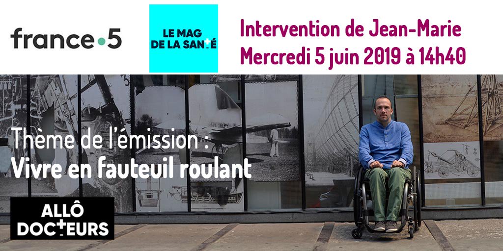 📌 Retrouvez <a href="/TaKahut/">TaKahut</a> ♿ dans Le magazine de la Santé dans la rubrique Allô Docteurs présenté par Marina Carrère d'Encausse sur France 5, demain mercredi 5 juin à 14h40.  👏👏➡️ takahut.com
#PersonnesÀMobilitéRéduite #PMR #accessibilité #handicap #echangedemaison
