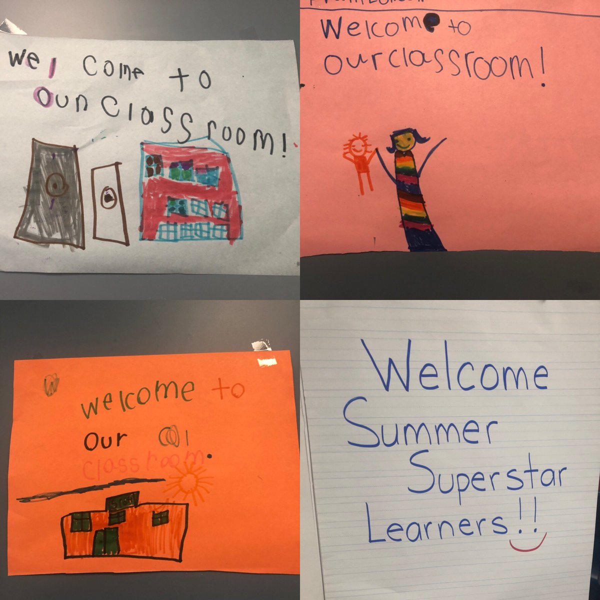 While I’m setting up my classroom for summer school I noticed that this teacher had her students write us welcome notes!  It has made me feel so welcome in a new school and classroom! #lovepolkschools <a href="/PolkSchoolsNews/">Polk County Public Schools</a> @teachengagepcps #summerschool