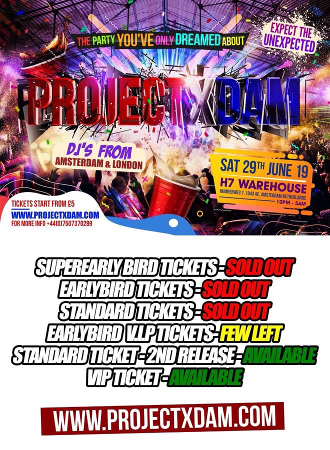 DeejaySwingz's tweet photo. Attending #OhMyFestival? 

#ProjectXDam Sat 29th June - Official Festival AfterParty 🤪 

See You There! 🇳🇱
Tickets: https://t.co/yV3ybsdVq1 https://t.co/QlT61ac5p0