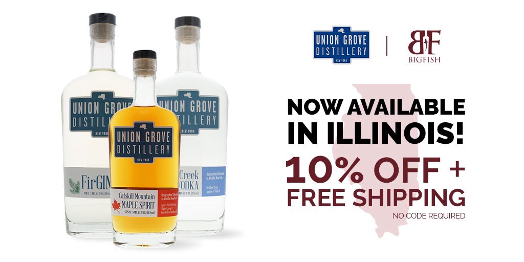 UnionGroveWhsky's tweet photo. Our spirits are now available in Illinois through BigFish, a digital retailer providing consumers 
with access to more than 800 craft spirits and 150+ craft distilleries from around the world. Visit 
their site here: https://t.co/3vZjviiPJr. @BigFishSpirits https://t.co/NNPZrzG3hk