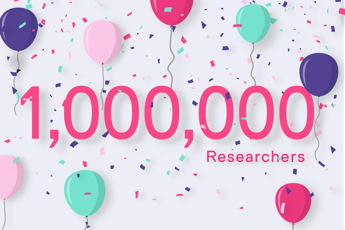 ResearcherApp's tweet photo. Over 1 million people now use Researcher 🎉

Thank you all so much for being a part of this fantastic journey, and we can't wait to see what happens next 🎆 https://t.co/jQd9qcMgve