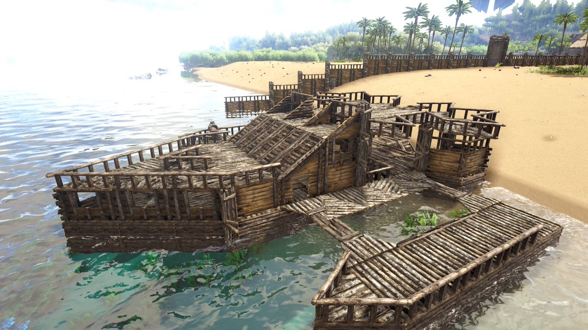 タチバナドットコム 育休中 على تويتر 方向性を見失ったイカダ建築の末路w Ark