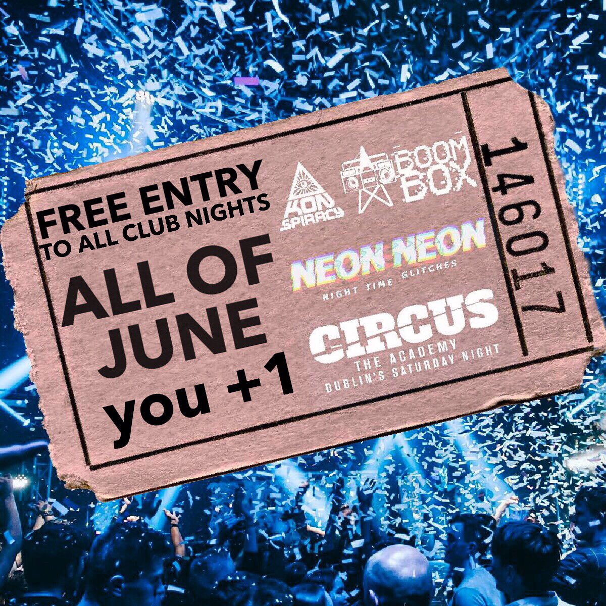 academydublin's tweet photo. 🚨WIN FREE ENTRY TO ALL CLUBS FOR THE WHOLE OF JUNE🚨

Can’t decide which night you want to go? Why not go to all! 🎉 We got you covered for the whole of June! 

RT this post for a chance to WIN our version of a golden ticket! 🎫 

Winners picked this Thursday! ⏰ https://t.co/LzMp2M1ICe
