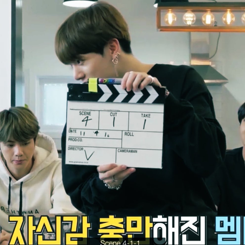 Imagine Confident sassy director Kim getting flustered because of the brat rookie slate man!  #taehyung  #jungkook  #taekook 