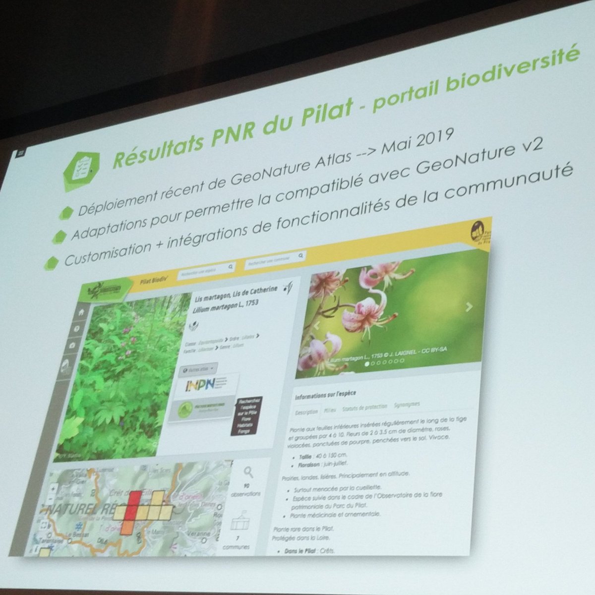 OFBiodiversite's tweet image. #ForumTIC Retour d'expérience sur le déploiement de @GeoNature2 mutualisé, présenté par Xavier Arbez du Parc naturel régional du #Pilat @FederationPNR