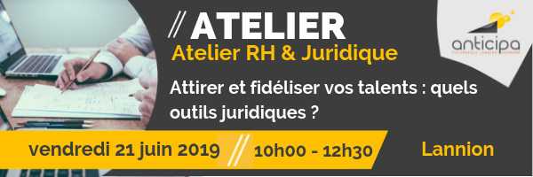 Anticipa's tweet photo. [AGENDA] 21/06 #Lannion - Les #RessourcesHumaines font la valeur de votre entreprise. Comment attirer et fidéliser les compétences clés ? Une réponse : l'utilisation du #ManagementPackage avec @EYVentury  👉 https://t.co/chN2ZzKNVd #WorkinLannion https://t.co/X2ZsaNnbSA