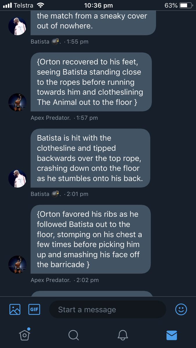 Full match: <a href="/PitOfDanger/">𝐏𝐨𝐰𝐞𝐫𝐡𝐨𝐮𝐬𝐞.</a> vs <a href="/ReadyToStrike/">The Greatest Wrestler Ever.</a> [4/7]