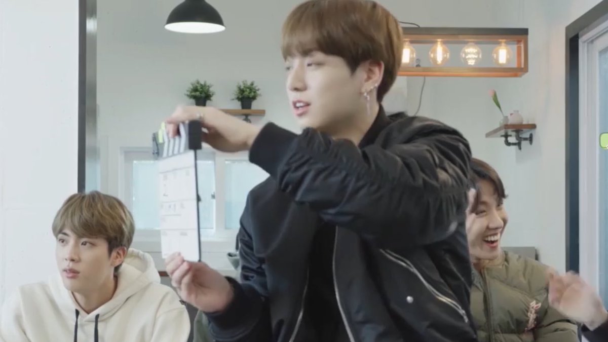 When the director started to scold his actor because he’s concerned of his unwell slate man! Yeah, the protective boyfriend is showing! #taehyung  #jungkook  #taekook 