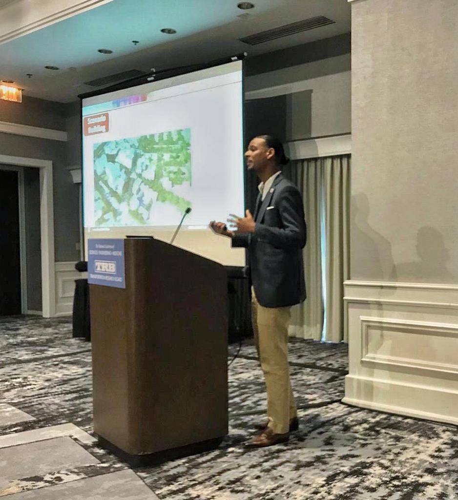 miamidadetpo's tweet photo. Miami-Dade TPO Transportation Planner, Tewari Edmonson, at the @TRBAppcon in Portland, Oregon presenting the Integration of Land Use and Transportation with the #MiamiSMARTPlan https://t.co/PklqbQmRa0 https://t.co/RUPRaAXvIg