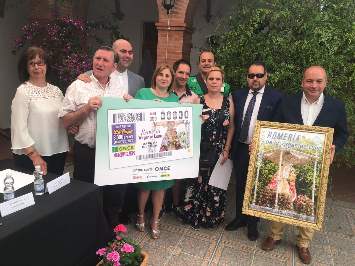 TurismoJarote's tweet photo. El próximo 10 de Junio de 2019, Lunes de Pentecostés, la ONCE dedicará su cupón a la ROMERÍA DE LA VIRGEN DE LUNA de VILLANUEVA DE CÓRDOBA. Mañana estarán a la venta en toda España. 
¡Muchas gracias @ONCE_oficial ! https://t.co/alboic8G0k