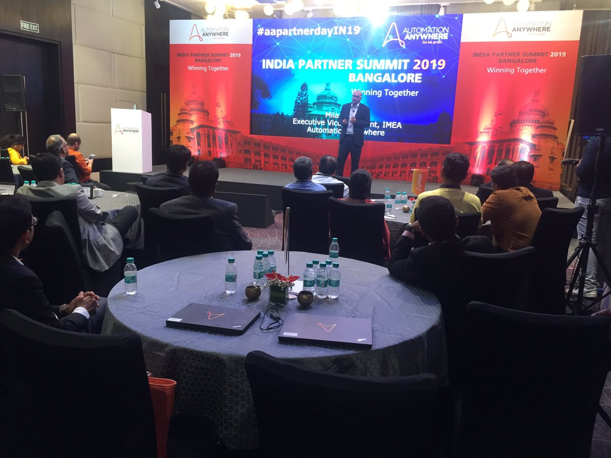 Anish_Thambi's tweet image. @MilanShethLive sharing how to build an Intelligent Automation business to an august gathering of Automation Anywhere Partner at the India Partner Summit 2019 #AAPartnerDayIN19 #AutomationEverywhere #gobegreat @AutomationAnyIN