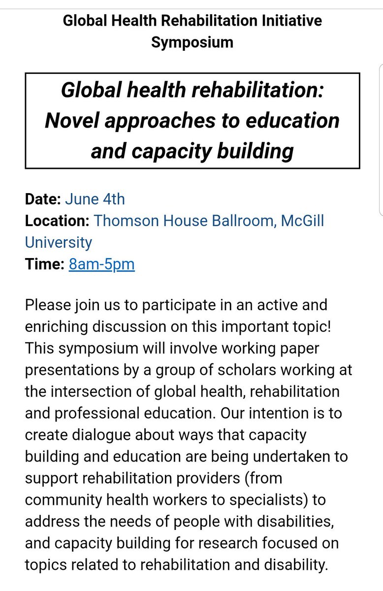 McGillRehab's tweet image. Still time to join the #GHRI Symposium today