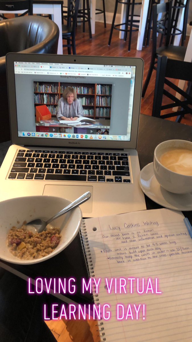 Thanks to my awesome school, I get to have breakfast at one of my favorite coffee shops while completing an amazing training on <a href="/LucyCalkins/">Lucy Calkins</a>!  #BSSDVLD