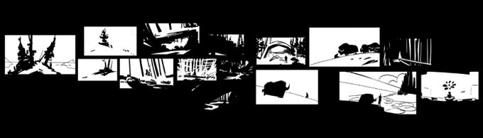 This time I started with abstract compositions before pushing each sketch further. It's such a fun and quick way to play with ideas! I really enjoyed the process ?❄️#composition #blackandwhite 