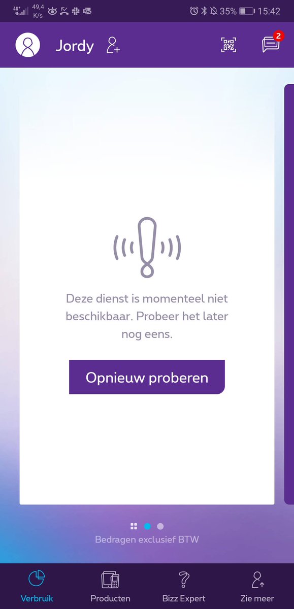 Hey <a href="/proximusbizz/">Proximus Business</a> kunnen jullie eens kijken wat er scheelt? Ik kan al een tijdje mijn verbruik niet meer checken.