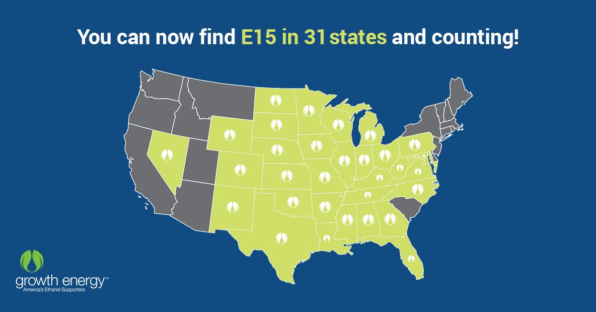 #E15YearRound is here! Drivers across 31 states can choose engine-smart, earth-kind E15 during the busy summer driving season. Find your nearest E15 station here: getbiofuel.com/fuel-finder/