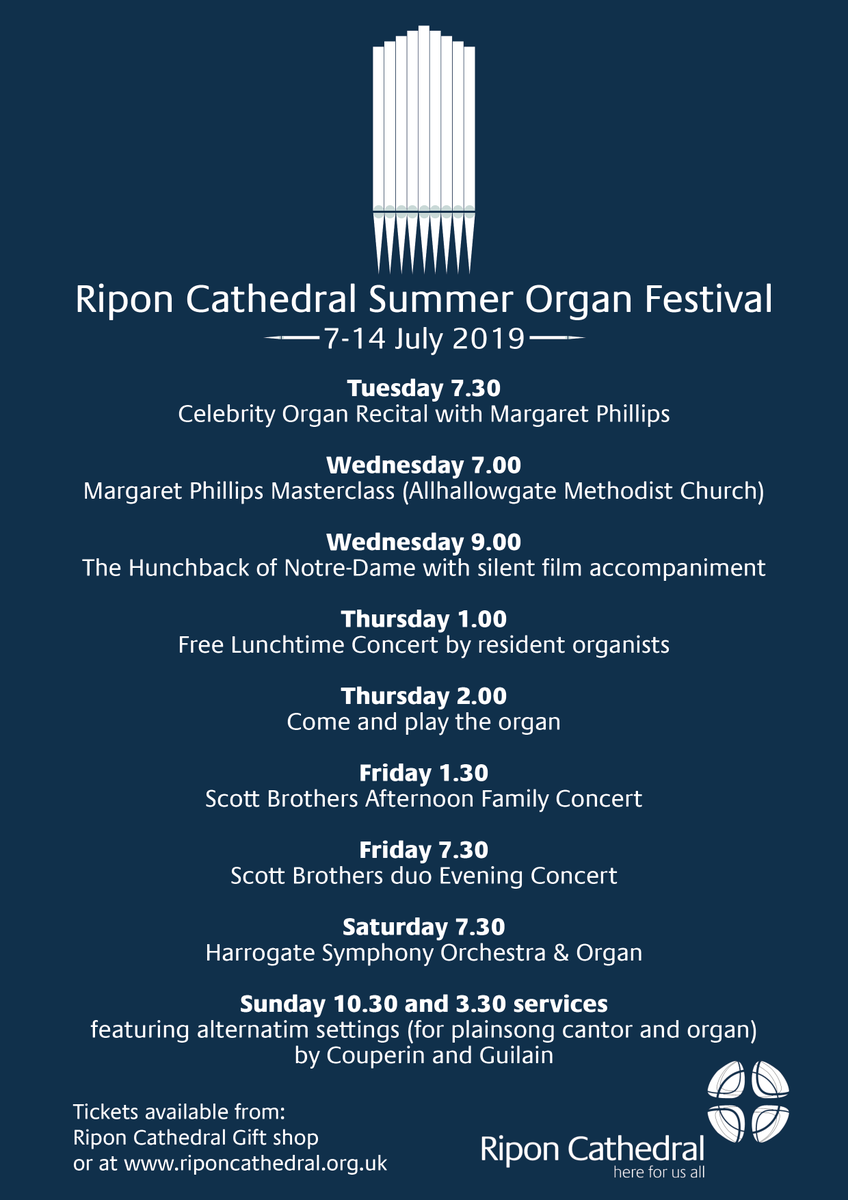 riponcathedral's tweet image. We're delighted to share details from this year's Summer Organ Festival with some stunning highlights from Harrogate Symphony Orchestra and more... 

More details here - riponcathedral.org.uk/events/summer-…

@LeedsCofE @RiponCathChoir @moreHarrogate