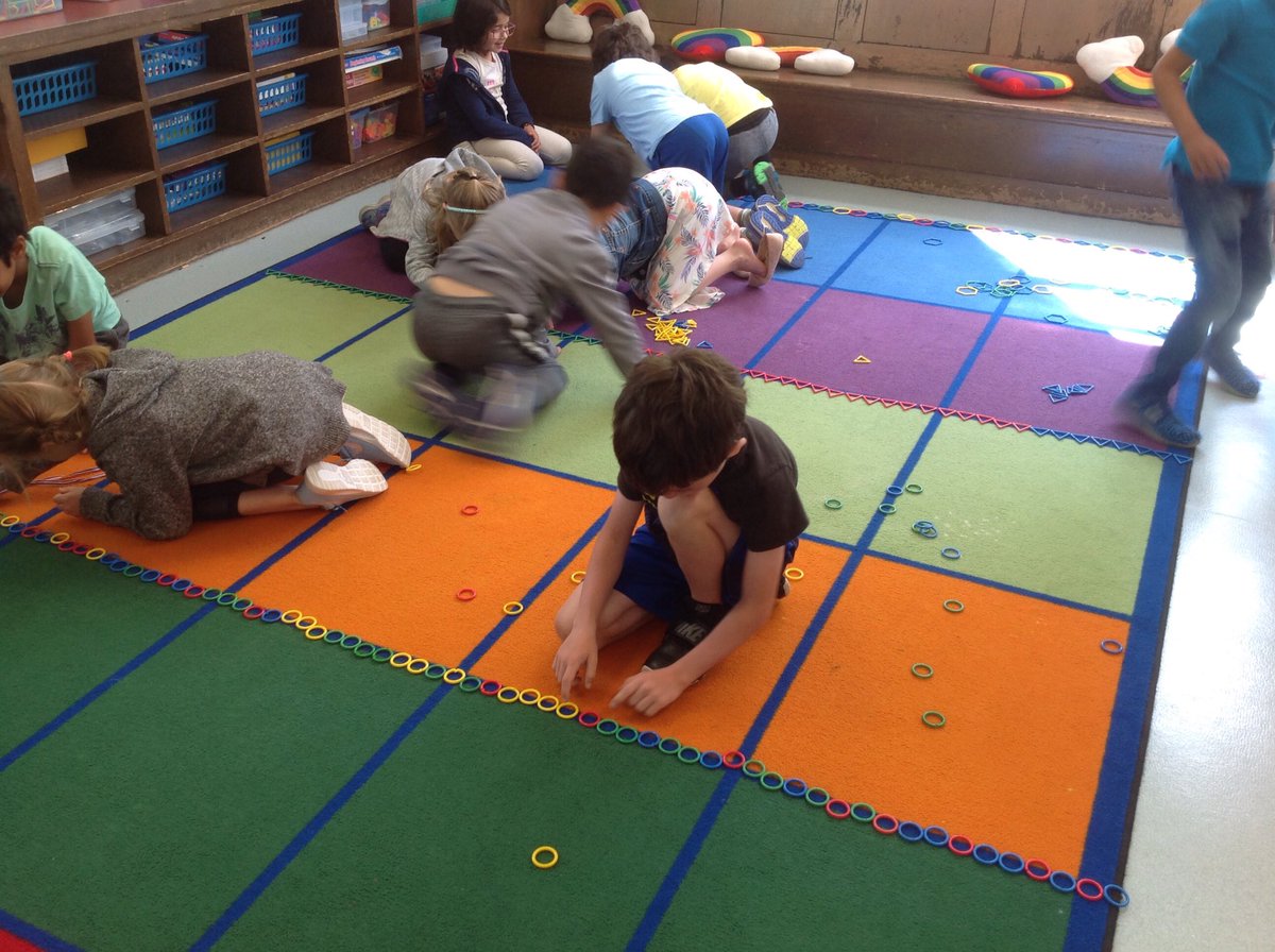 We are using non-standard units of measurement to measure the lines on our rug.  JG