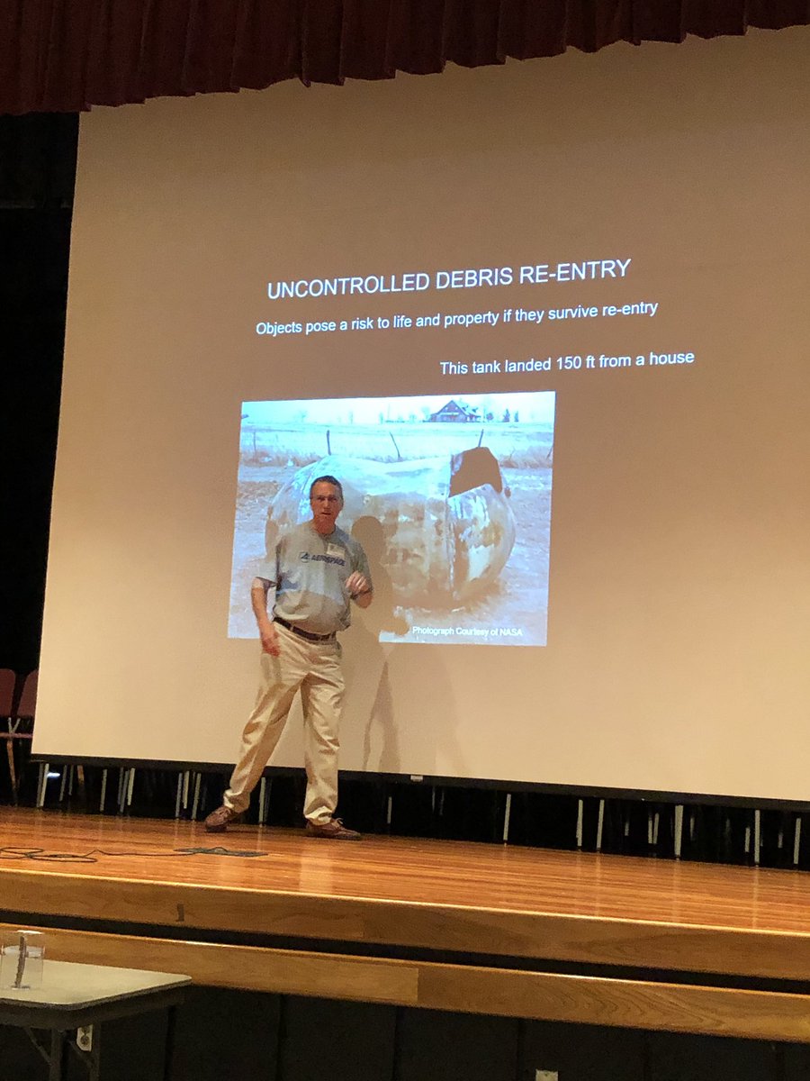 EPGAcademy's tweet photo. Imagine waking up to find this in your back yard (size of a Smart Car) and realizing it came from Space.  @LCPSFarmwell @ARISS_status #FSMSSpaceDay https://t.co/2VOZFodS4K