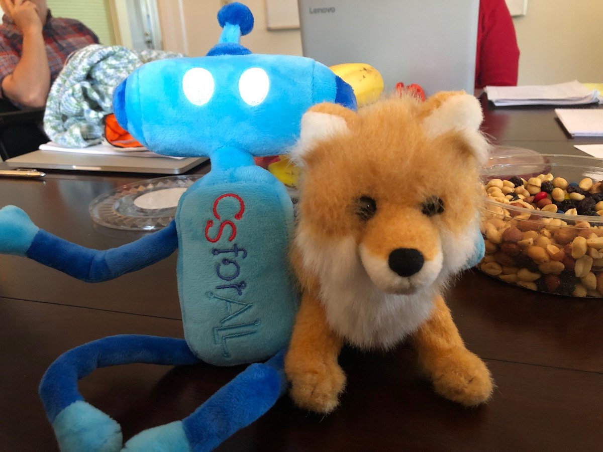 #WheresALLi ? Hanging out with the SageFox mascot, of course! 

Last week the RPPforCS leadership team had a two day retreat to assess our past year and plan for the future. We can't wait to share with you what we came up with! <a href="/CSforALL/">CSforALL</a> 

#CSforAll #RPPforCS #CSed #RPP
