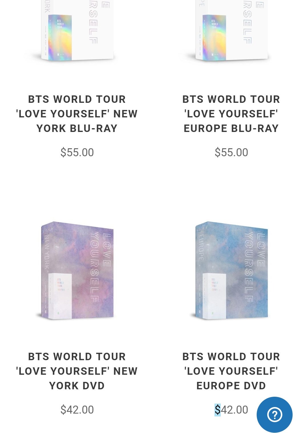 BTS Love your self New York BluRay-