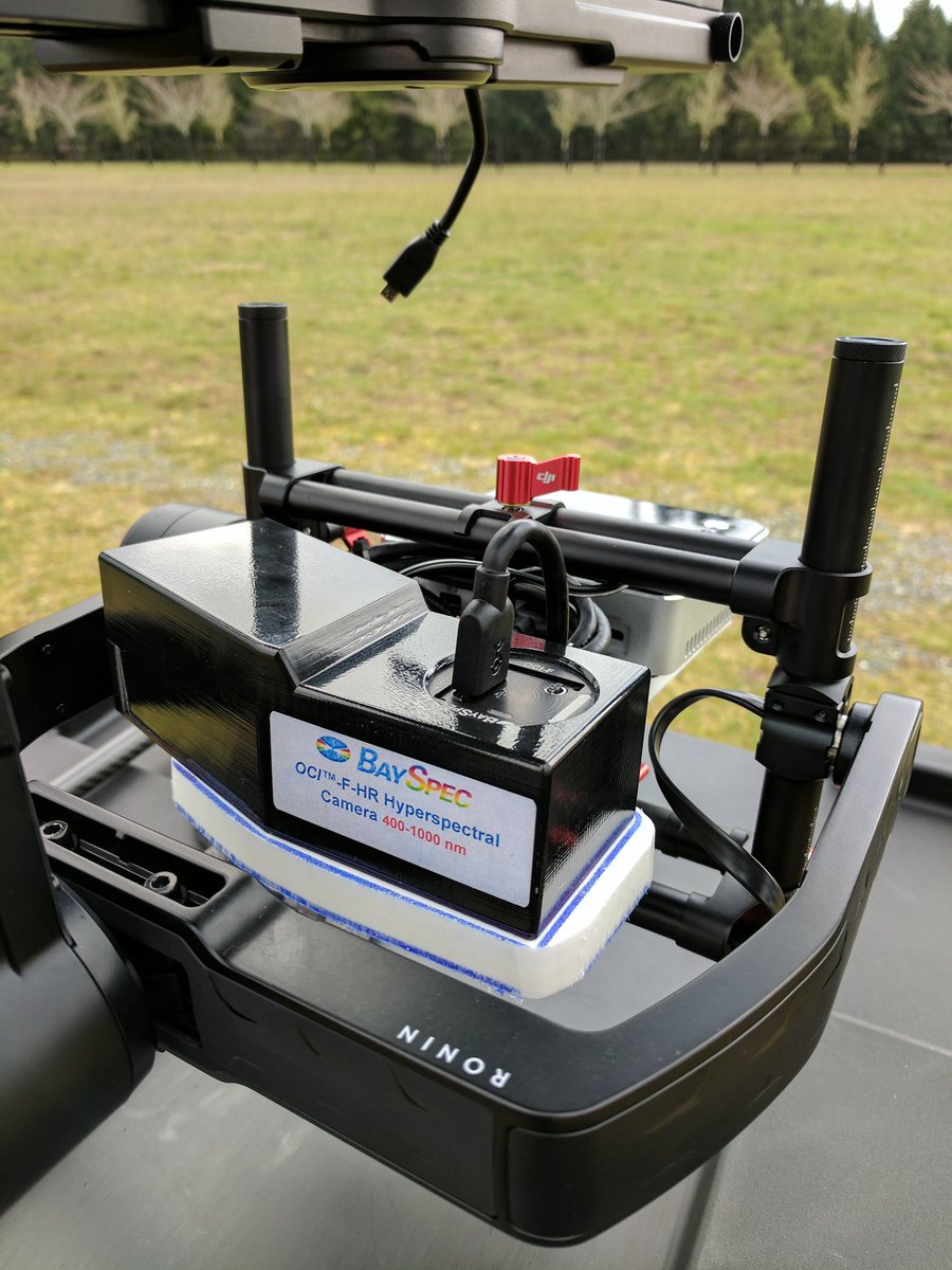 #uas hyperspectral flights are very challenging but rewarding. The pushbroom sensor requires determination and constant monitoring to ensure you collect calibrated data. Excited to be working with the #bayspec OCI-F. 
<a href="/DJIEnterprise/">DJI Enterprise</a>
