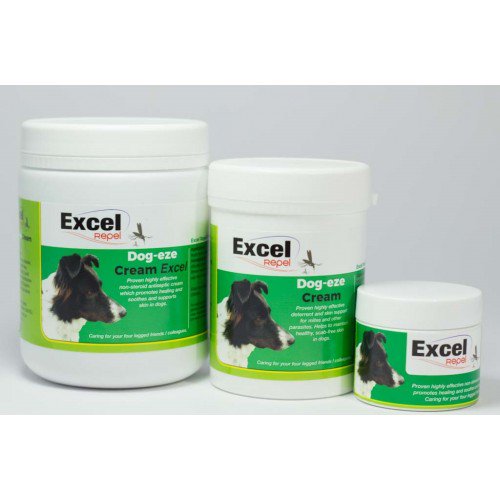 GoodVetPetGuide's tweet photo. Dog-Eze cream from @excel_repel will soothe, restore skin keeping it healthy &amp; the hair growing normally. 
It can be used on ears, feet or anywhere where dry, patchy or irritated skin appears. #dogs https://t.co/kNBg6V0M3q https://t.co/8vQD41d4jj