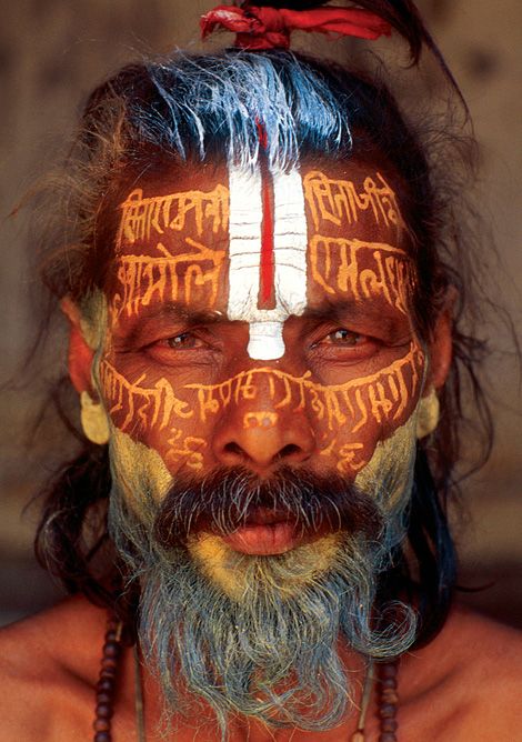 Style observations/lessons from various culturesIndia, having written (spiritual/religious) on the face, conferring a holy aura