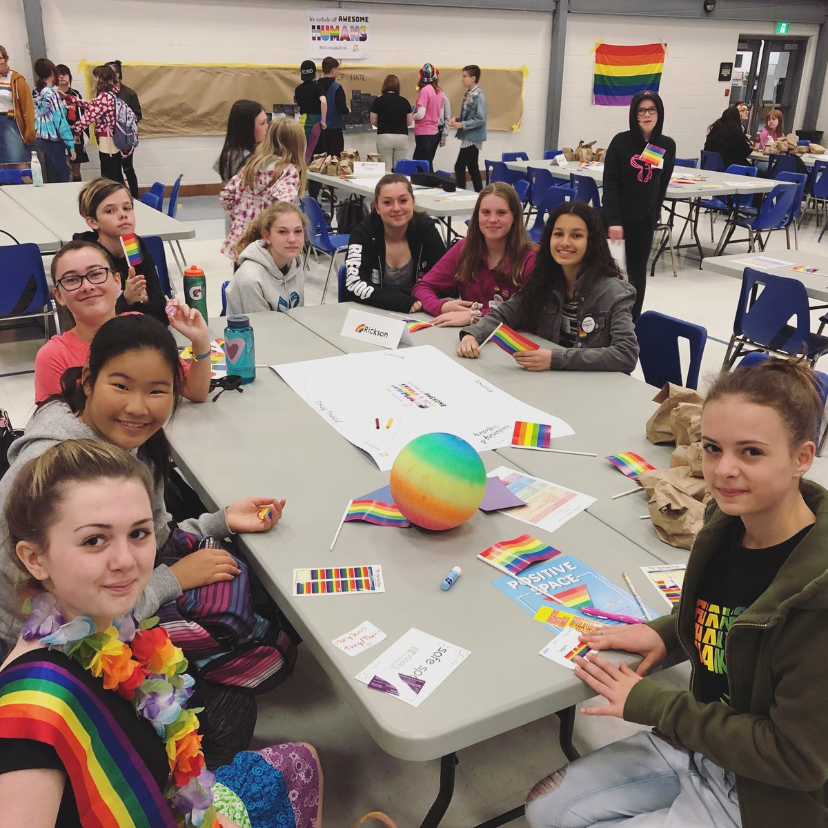 My students are ready to celebrate diversity at UGDSB Rainbow Summit! Shout out to the hard work put into this event!!!! #UGIncludesPride #loveislove #reflecting