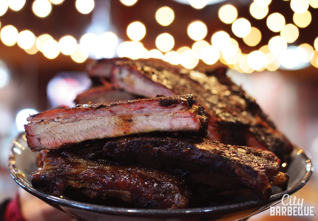 Our St. Louis cut ribs are meaty, smokey, and $1.35 by the bone today for Rib Bone Tuesday!