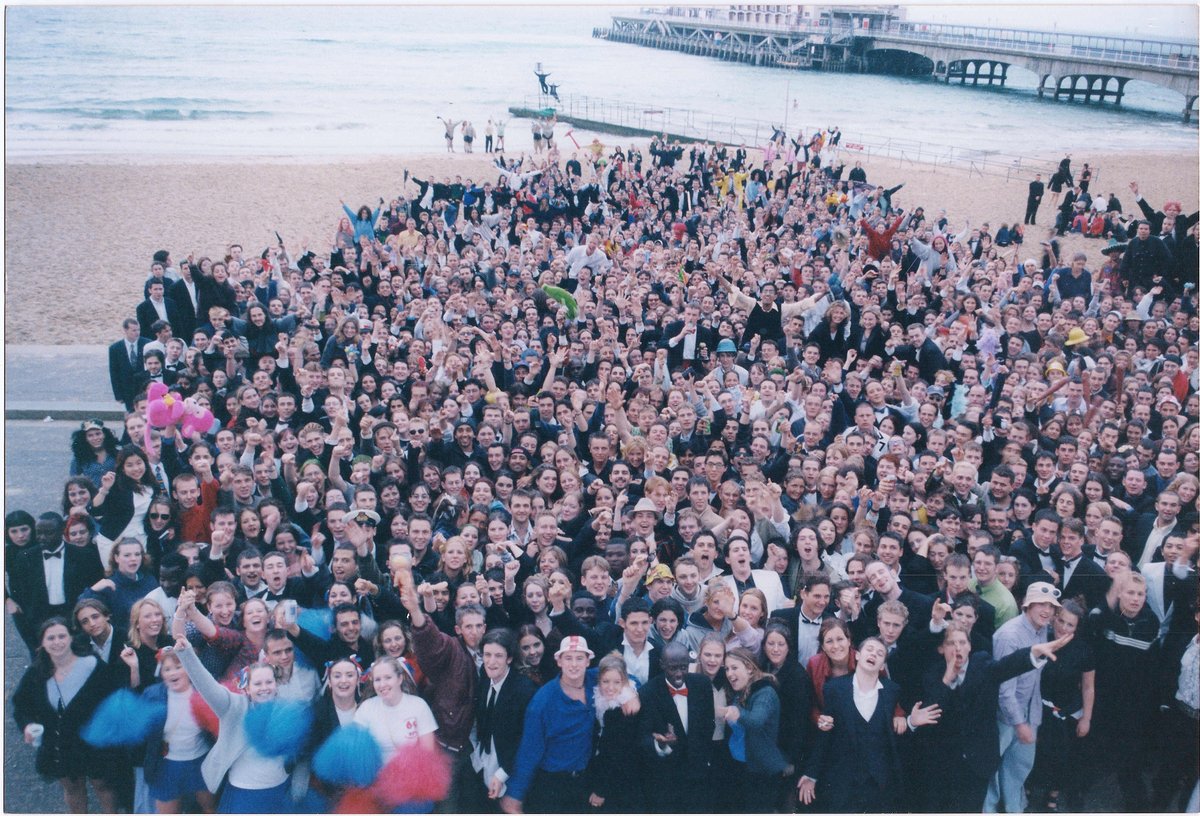SUBUBournemouth's tweet photo. It's one of SUBU's biggest annual traditions - The Summer Ball Survivors Photo! - Here are some classics from 1994, 1998 and 2015! 🎥

@bournemouthuni #subusummerball https://t.co/Nhk41h5ti6