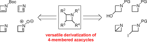 AsianJOrgChem's tweet photo. Tyler W. Reidl and Laura L. Anderson (@thisisUIC) summarize divergent functionalizations of (unsaturated) #azetidines in their latest Minireview #FairAndSquare #specialissue #heterocycles https://t.co/gxm05llrQg https://t.co/sEtAab3WD4