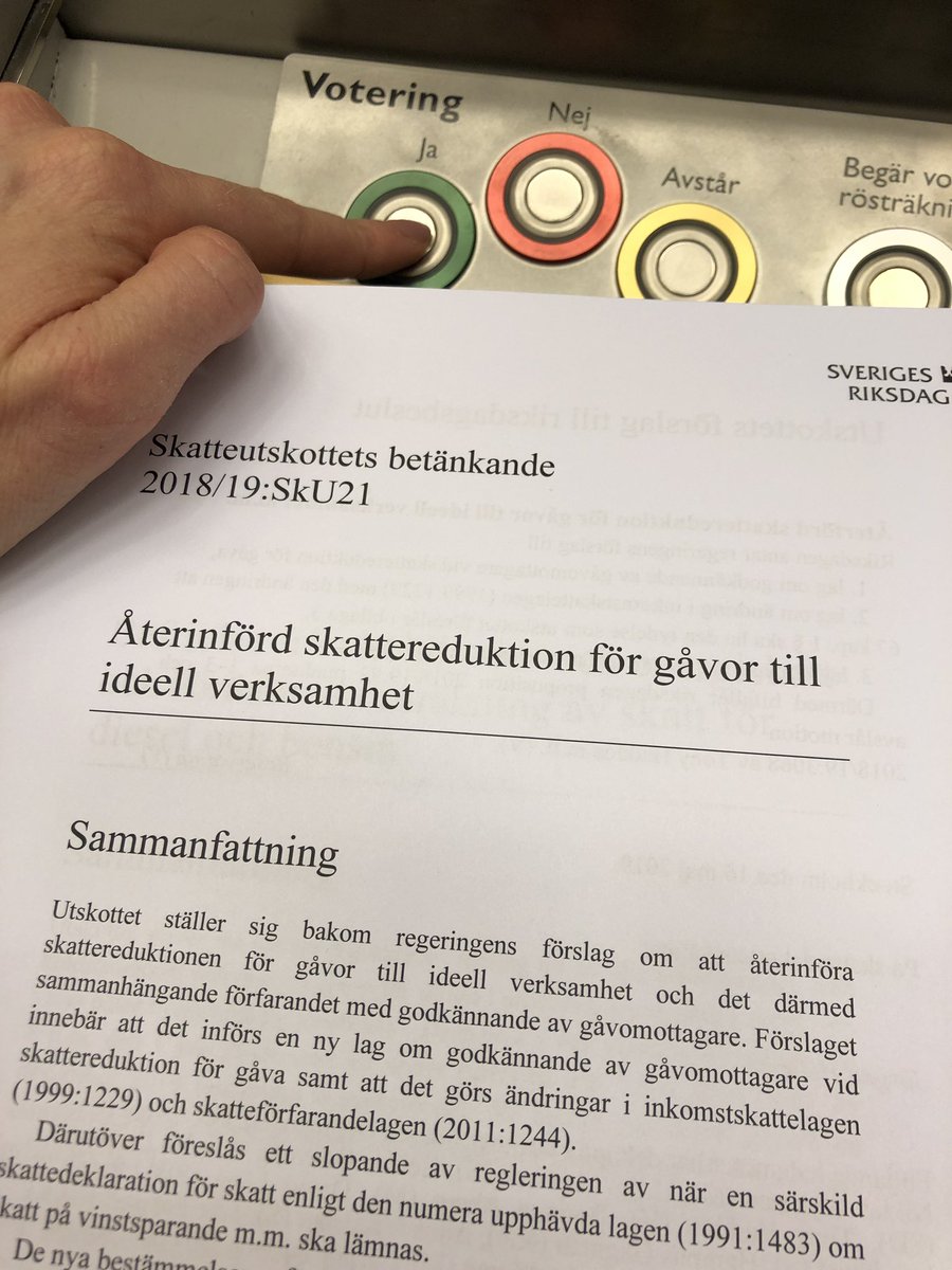 Riktigt bra beslut i kammaren idag. Centerpartistisk politik genomförs med bred majoritet i riksdagen. På förslag från regeringen.