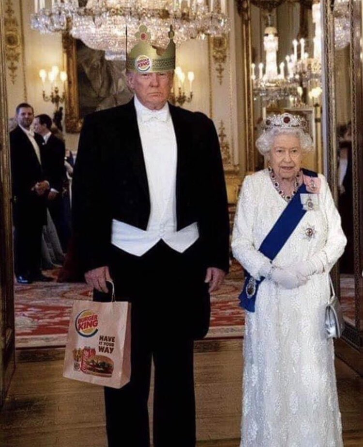 lesleyabravanel's tweet image. Hey Junior Whopper, where’s your crown? #TrumpsAnInternationalEmbarrassment
