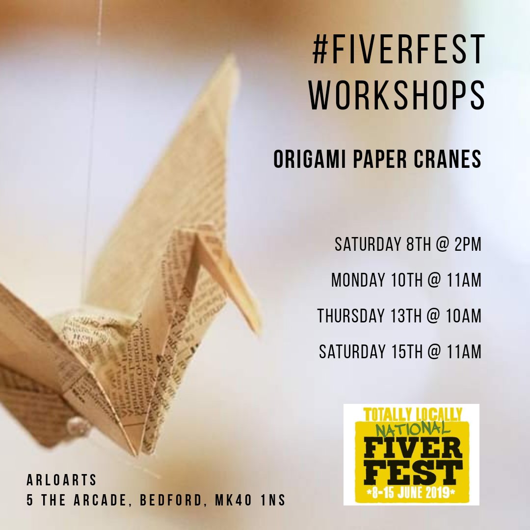 ArloArts's tweet photo. Crafty fiver fest!
Come along and learn something new as part of the #fiverfest running next week
#shoplocal #totallylocally #bedford #workshop #getcrafting #handmade https://t.co/NqasBuCk4P