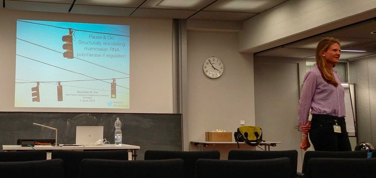 DuderstadtLab's tweet photo. Very pleased to have @seyvos  in the house today @MPI_Biochem . Seychelle is presenting her work on mammalian RNA Polymerase II regulation. 
https://t.co/EcqE5F7mVd https://t.co/Yg3RanNMFl
