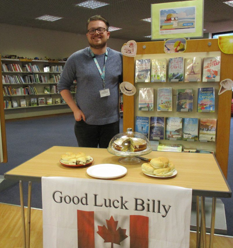 LancsLibraries's tweet photo. Our #LibraryApprentice from #FleetwoodLibrary Good luck Billy, all the best on your new adventure in Canada. https://t.co/Ljq9kMLL82
