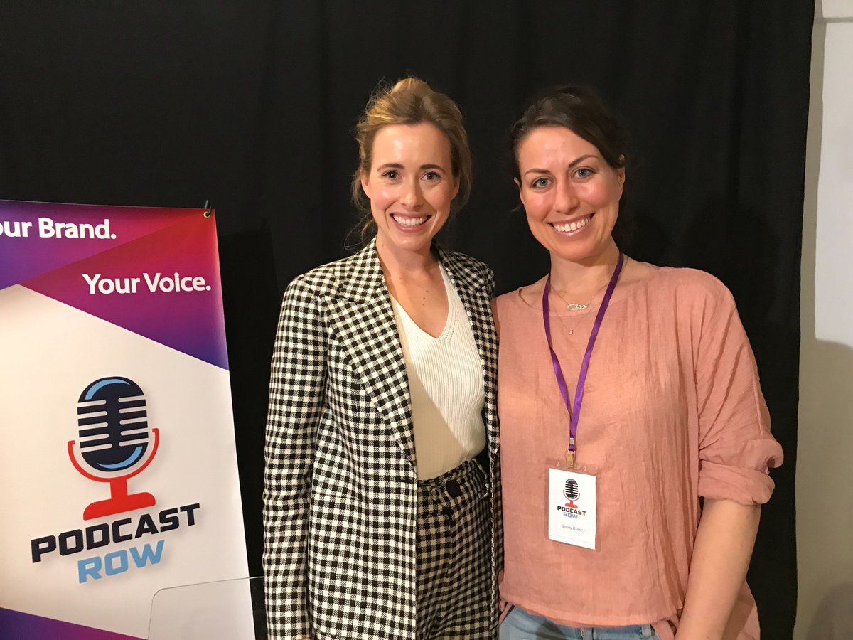 SammyCourtright's tweet photo. Loved getting to talk with fellow #ladyboss @jenny_blake yesterday at @PodcastRow https://t.co/8okfVuSW3B