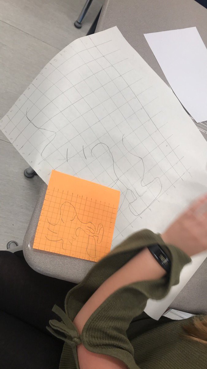 stephanielabuz's tweet photo. MYP Year 1 math students are working on scaling up and scaling down drawings of their favorite cartoon characters! #artinmath @EbingerSchool https://t.co/e4cajmNMF7